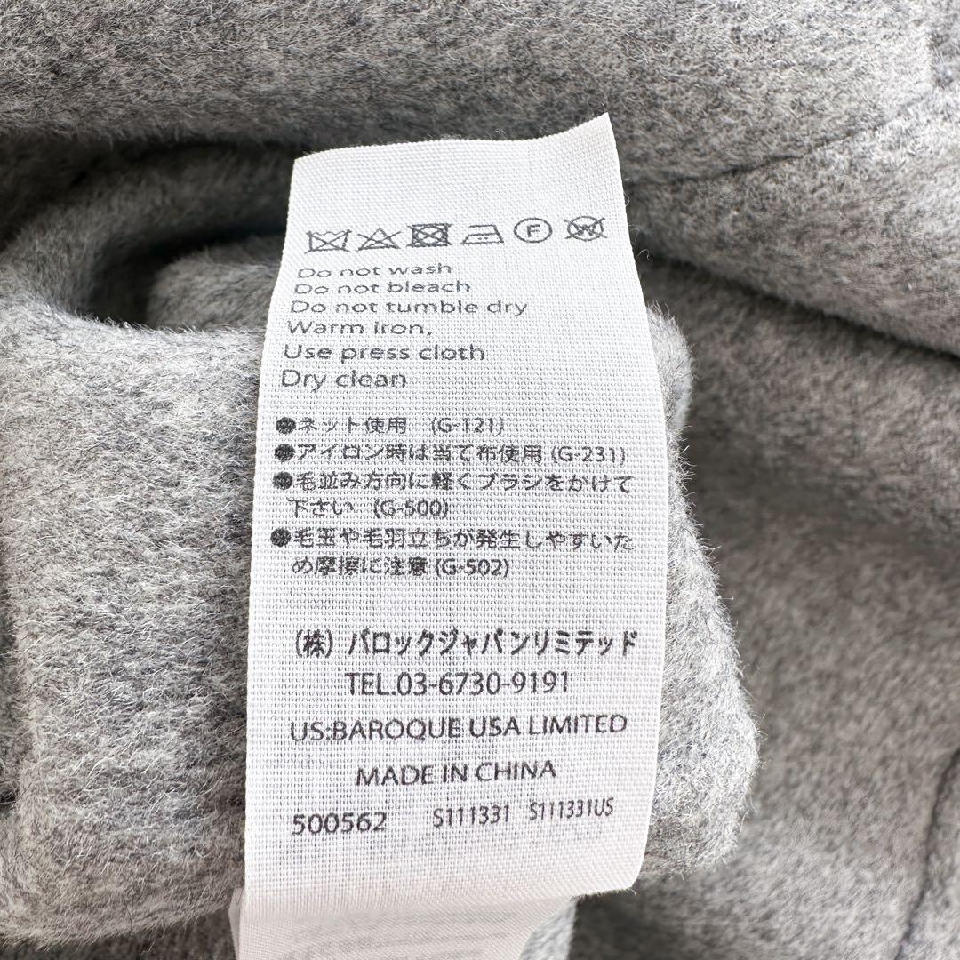 ENFOLD エンフォルド / ウールリバーノーカラーコート　バイカラー 38