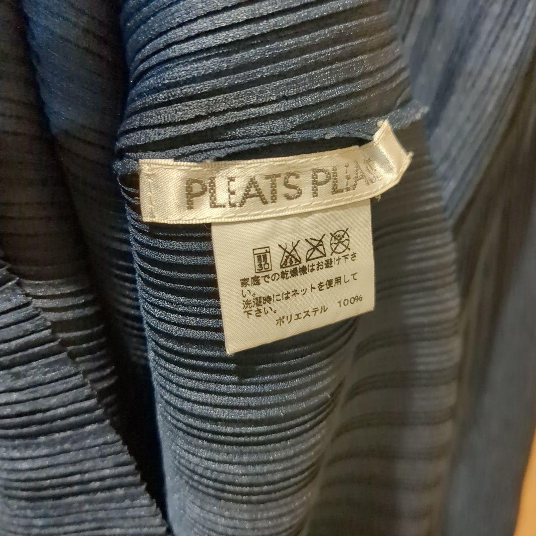 大きい L プリーツプリーズ イッセイミヤケ タートル カットソー 紺