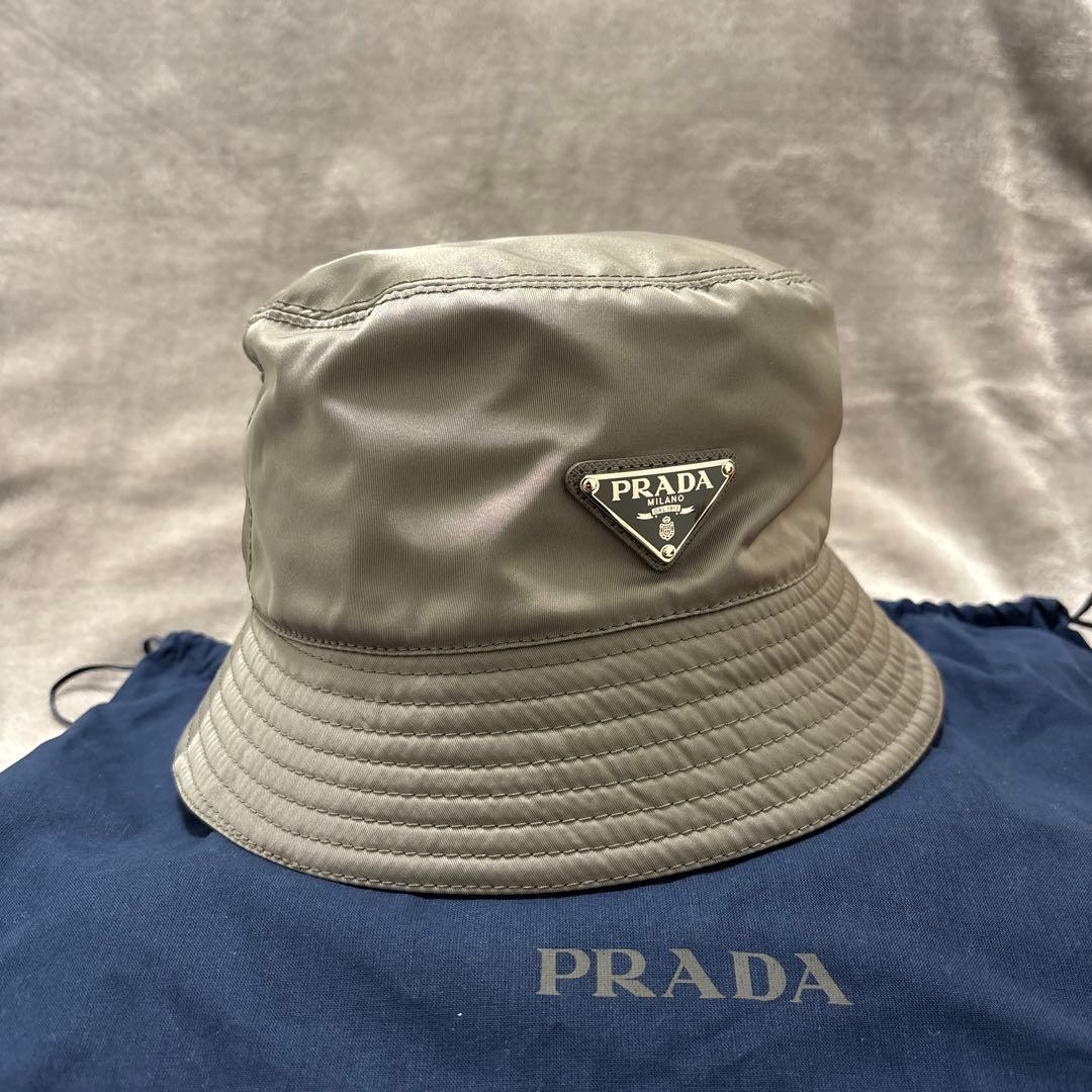 [希少グレー] PRADA Re-Nylon プラダバケットハット XL