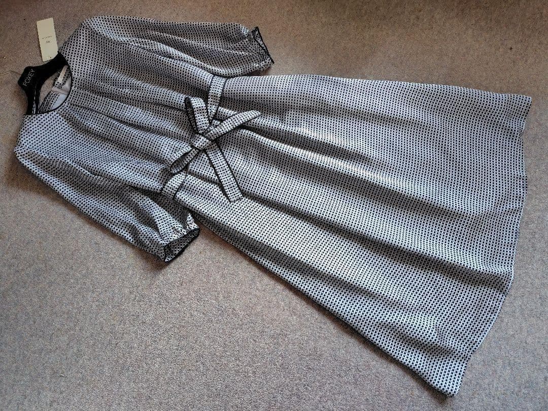 新品　 AMACA アマカ　アバカスドットプリントワンピース40薄灰46200円