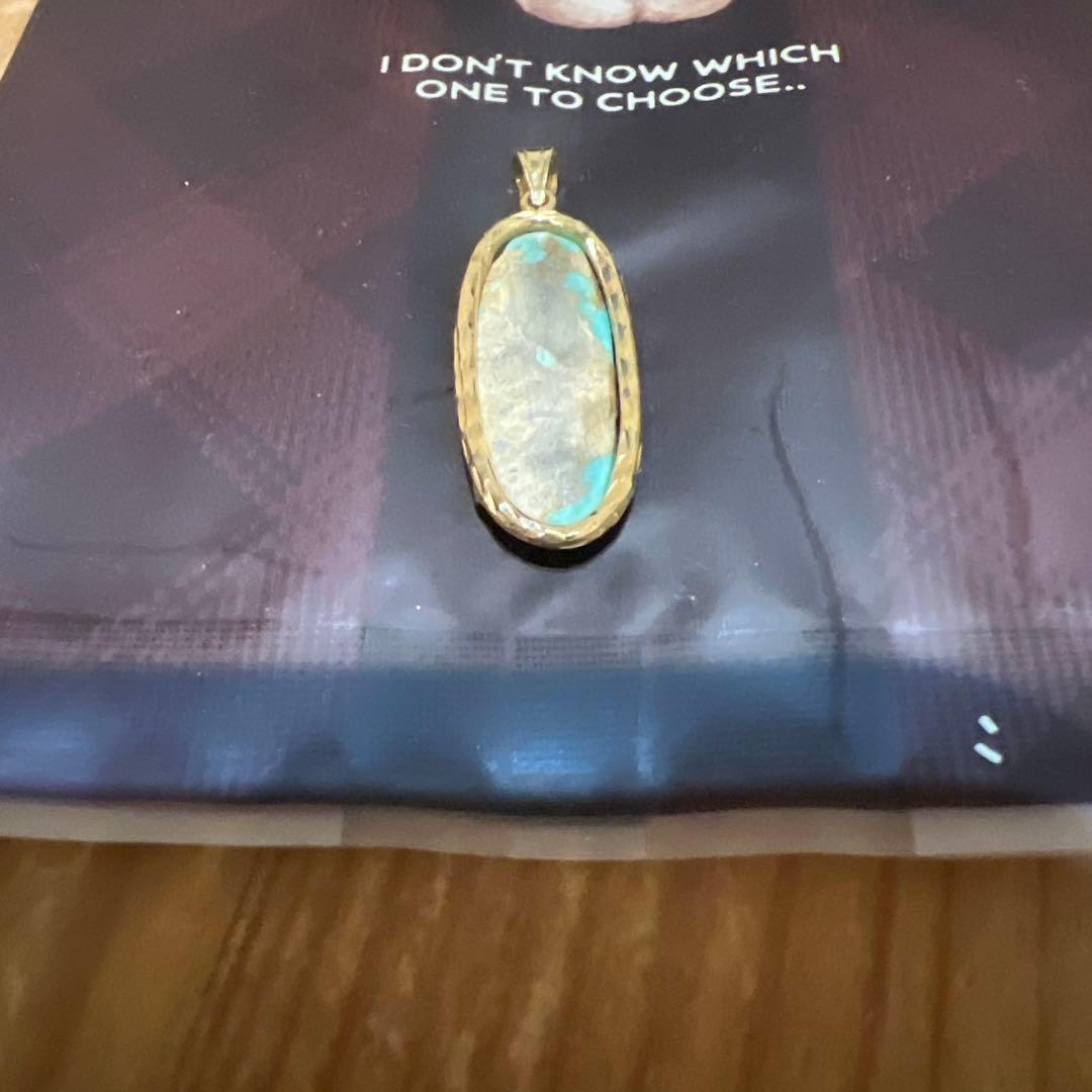 AGAD18金トルコ石ネックレストップ