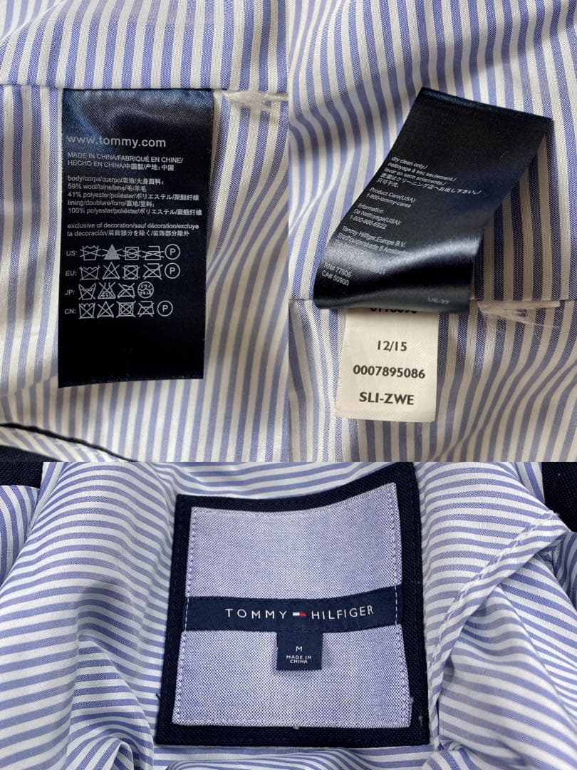 極美品・現行タグ　トミーヒルフィガー　テーラードジャケット　金ボタン　Ｍ
