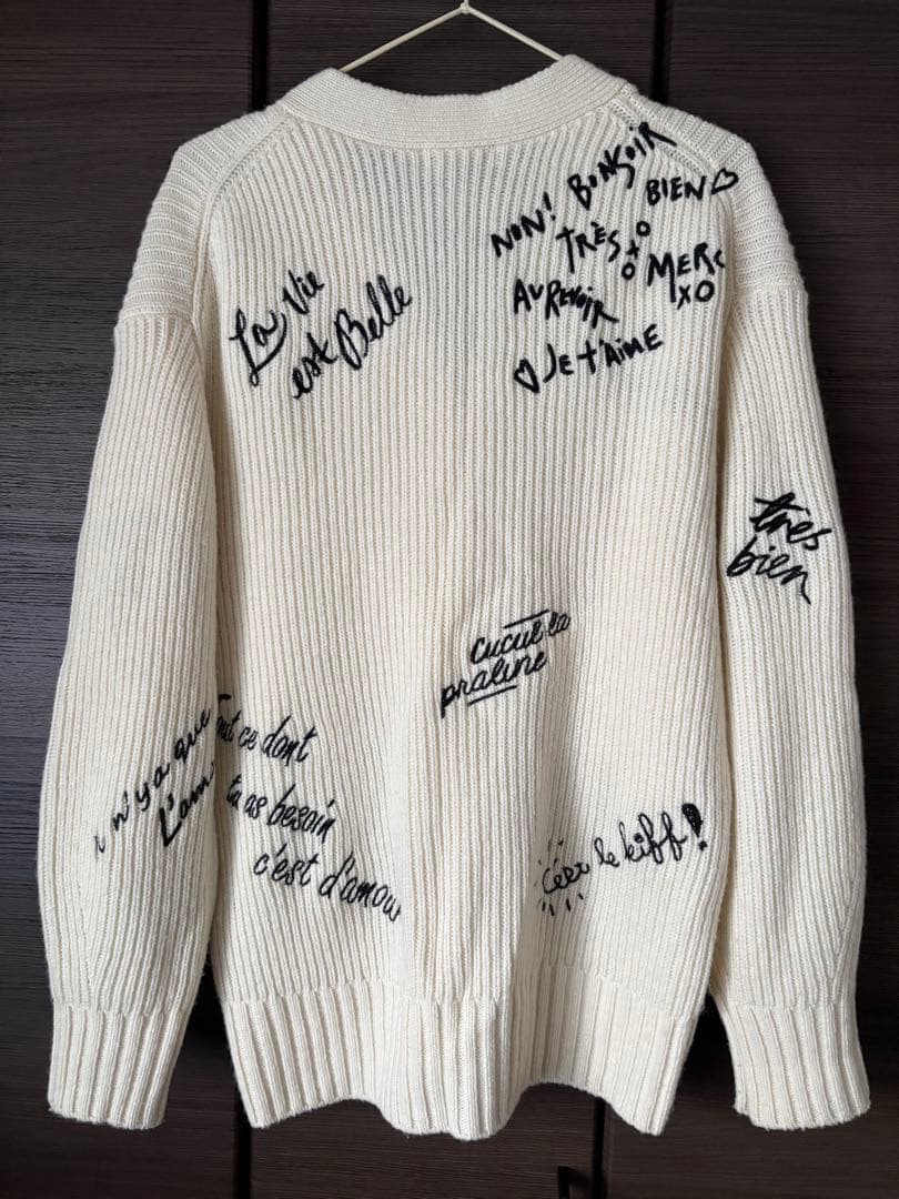 【LOUNGEDRESS】ロゴ刺繍カーディガン