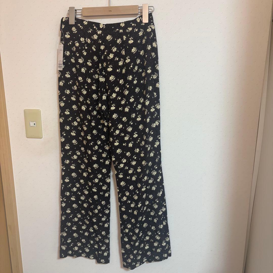 edit for lulu ヴィンテージフラワー　フレアパンツ　36