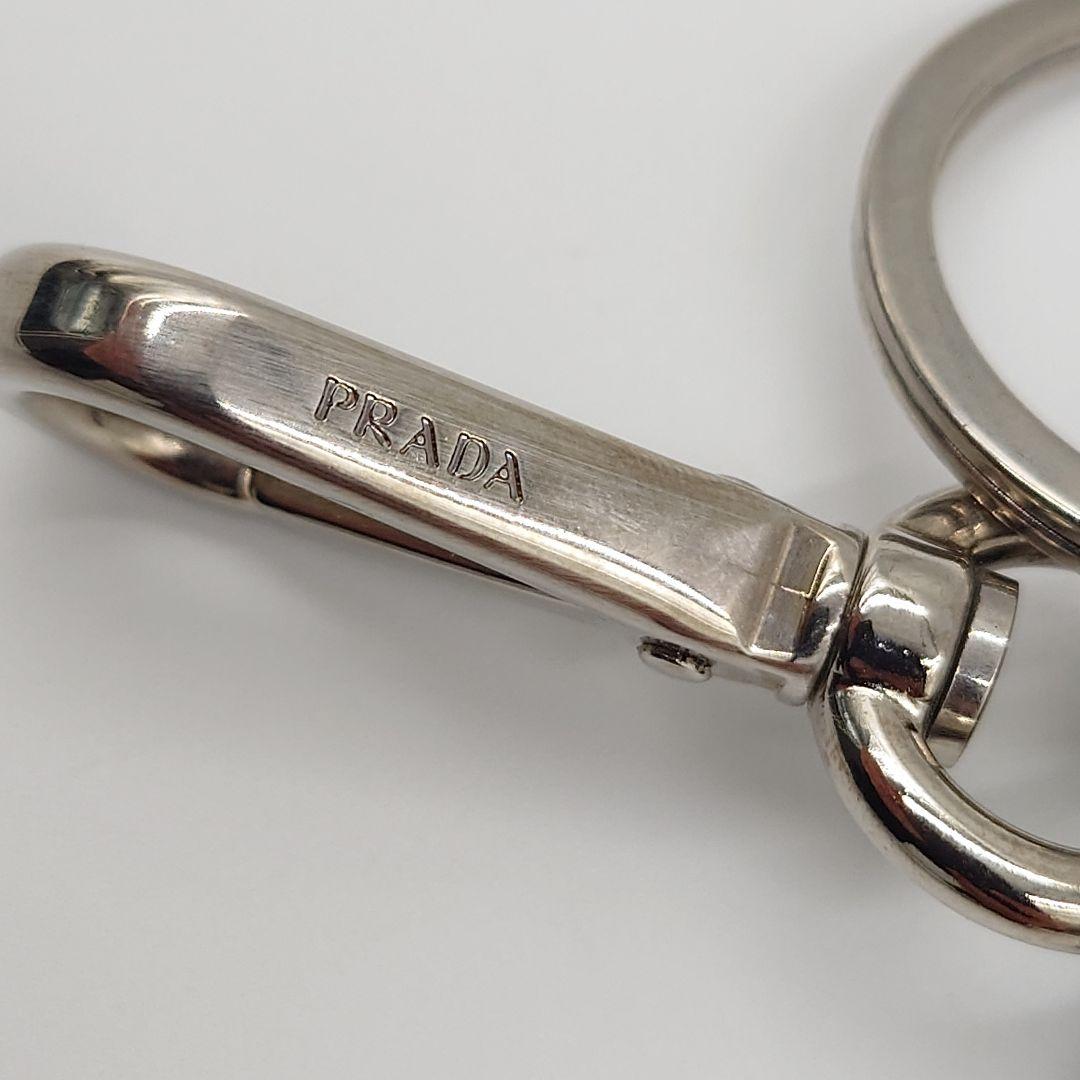 PRADA キーホルダー バッグ型 チャーム 黒 サフィアーノレザー プラダ