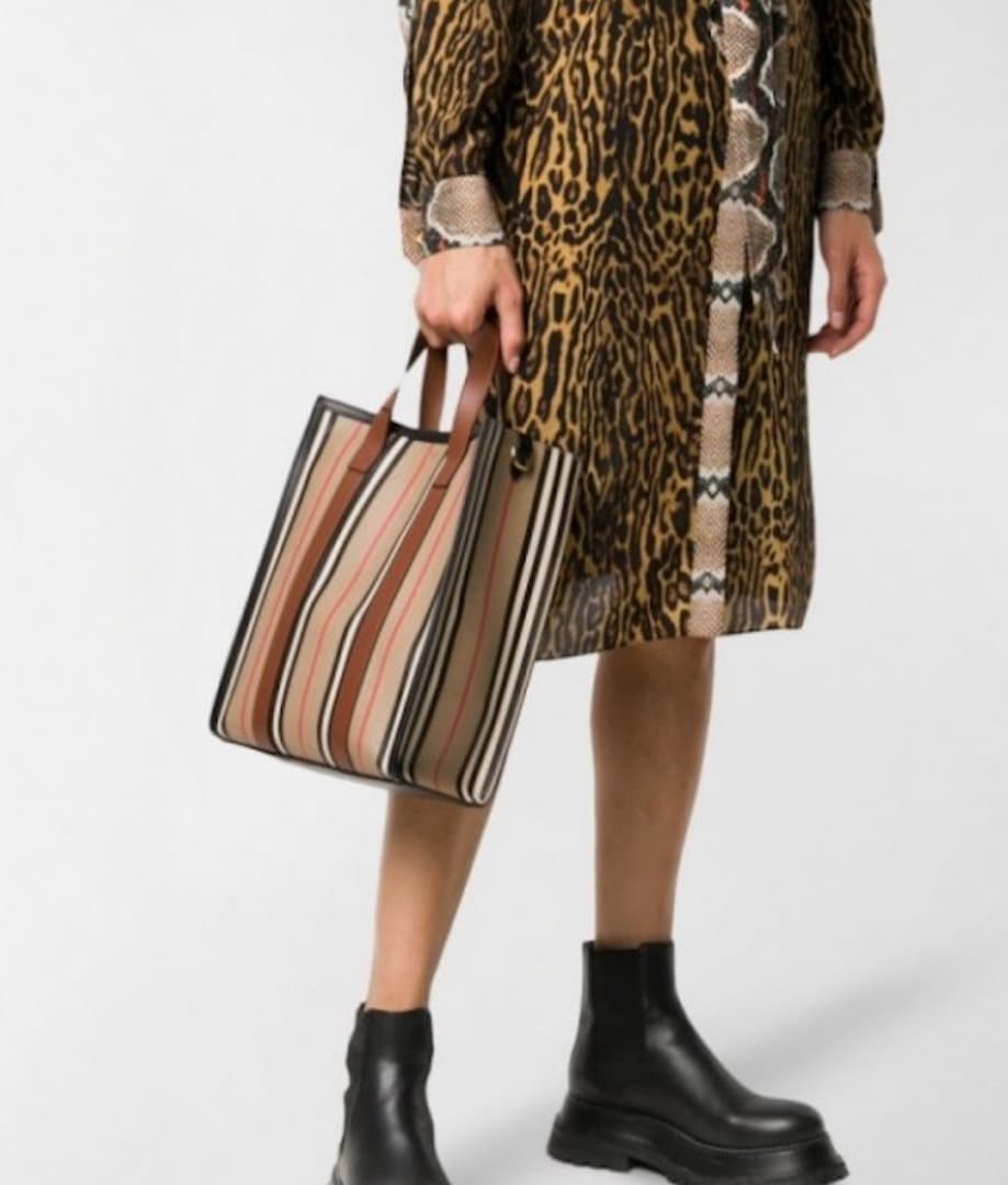 BURBERRY ストライプ トートバッグ