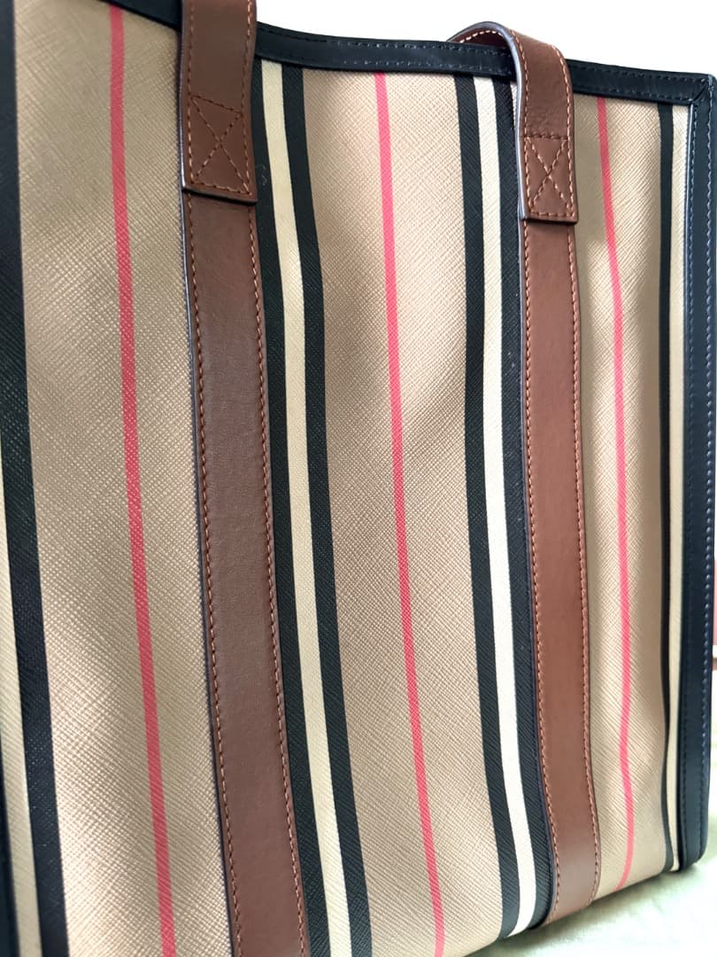 BURBERRY ストライプ トートバッグ