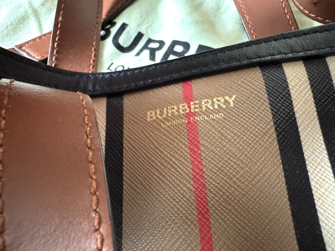 BURBERRY ストライプ トートバッグ