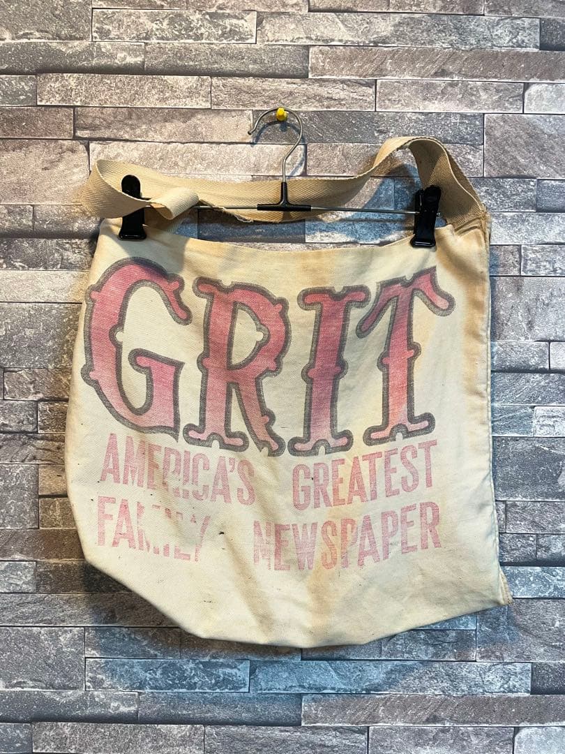 ア*ン様 50s〜60s GRIT grit ニュースペーパーバッグ