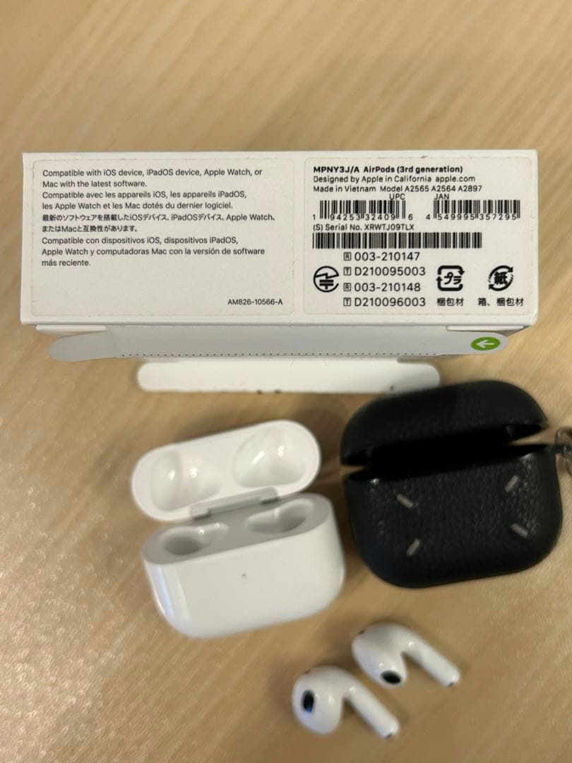 Apple AirPods 第3世代 A2564 正規品 マルジェラ風ケース付