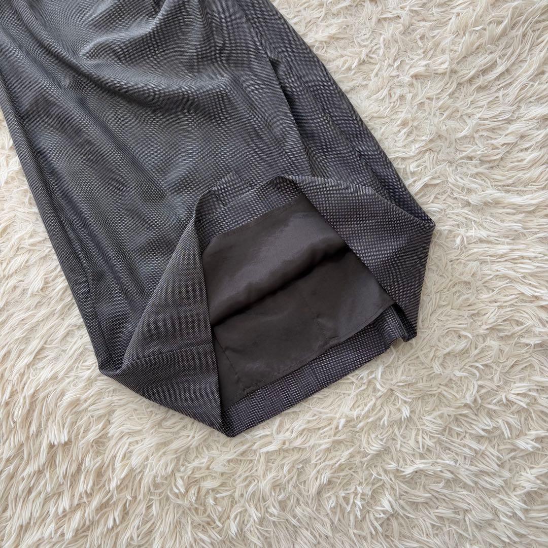 マックスマーラ　大きいサイズ　シルクウールカシュクールワンピース　グレー　44