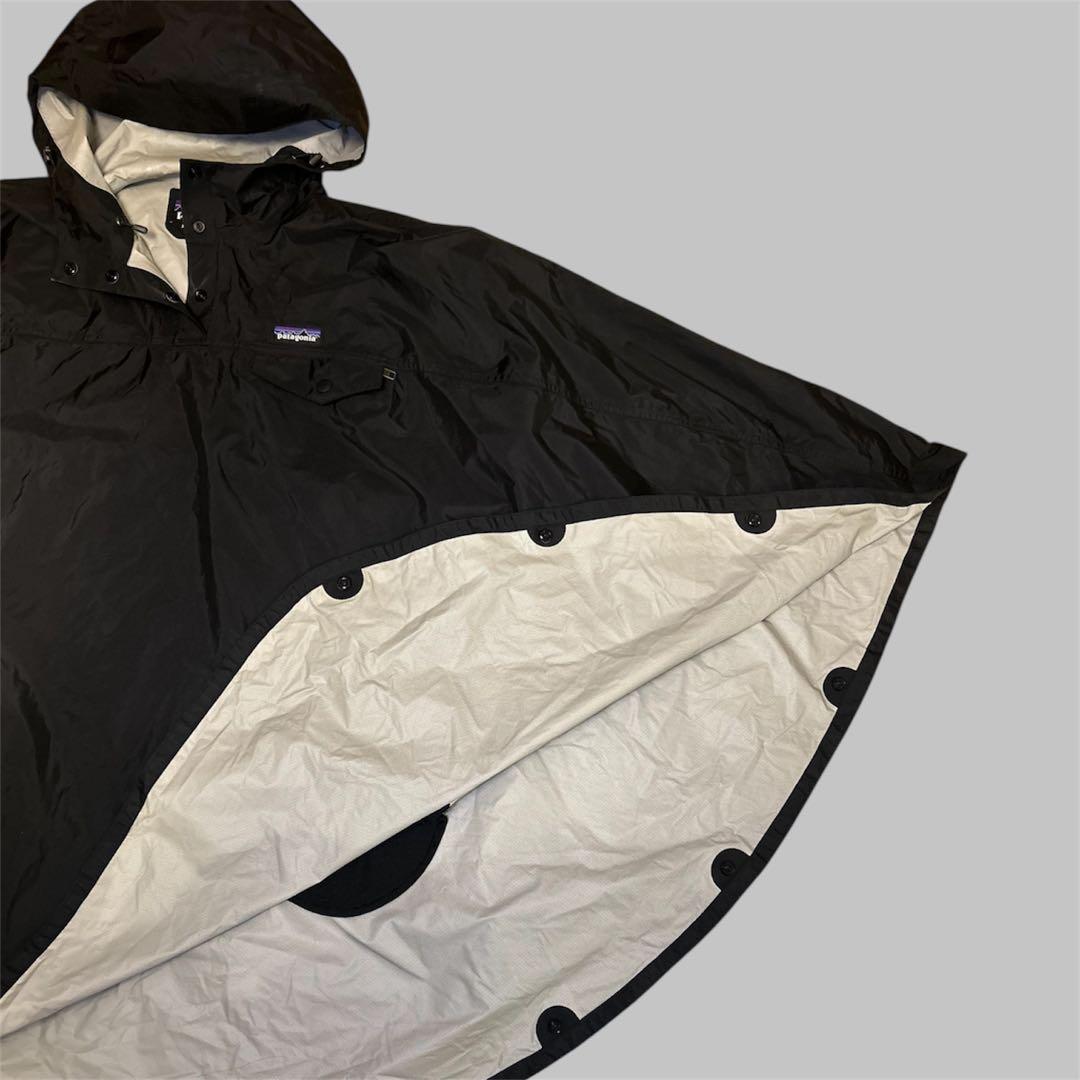 希少！パタゴニア トレントシェル レインポンチョ 黒 H2No レインコート