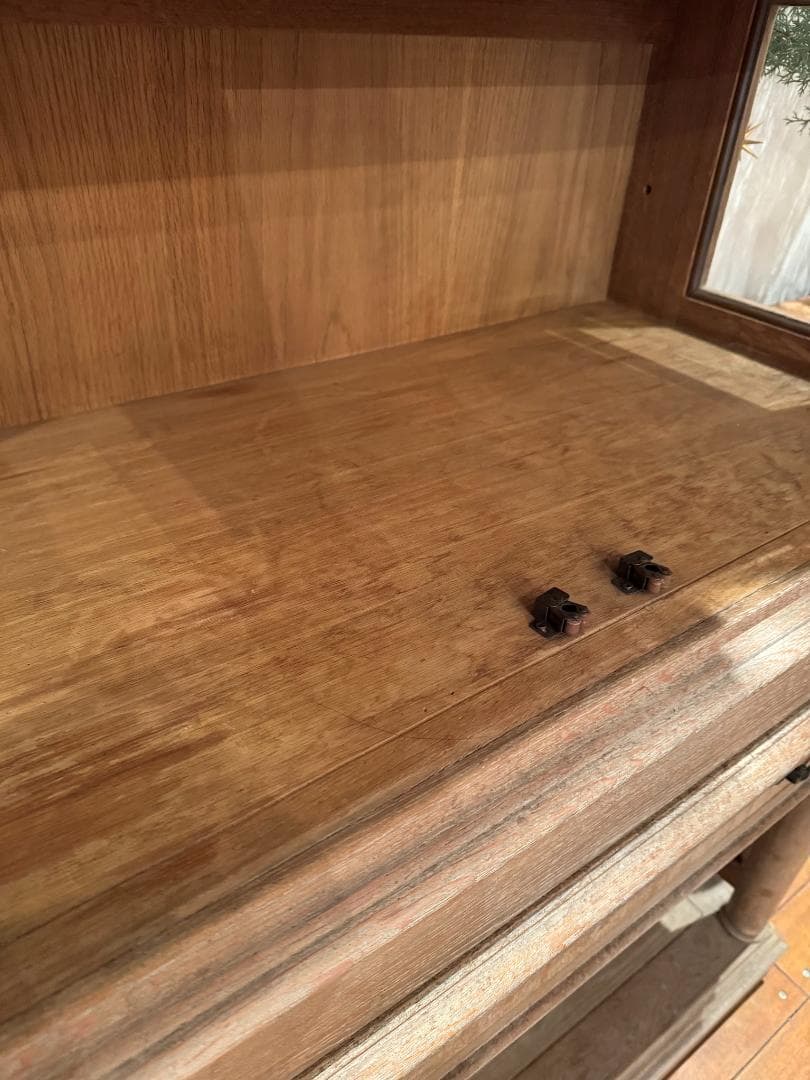 ◆S.◆ガラスキャビネット アンティーク仕上げ ショーケース 食器棚