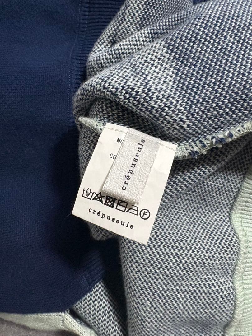 トップス crepuscule cotton knit sweater mint blue