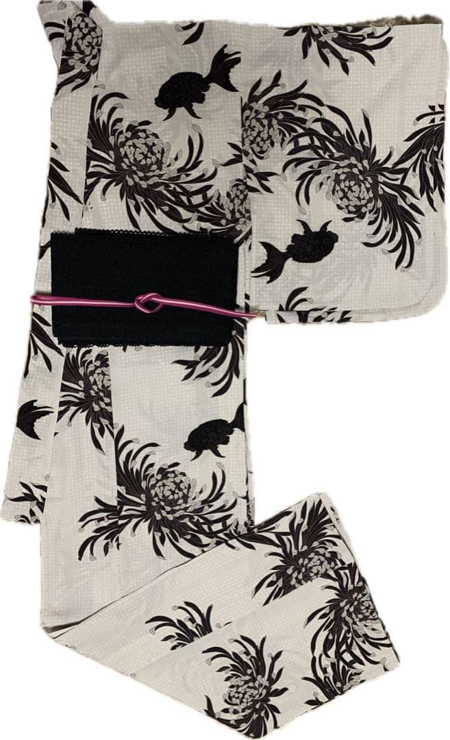 撫松庵　ポリエステル浴衣　セオα セオアルファ　金魚　検索　ふりふ　豆千代モダン