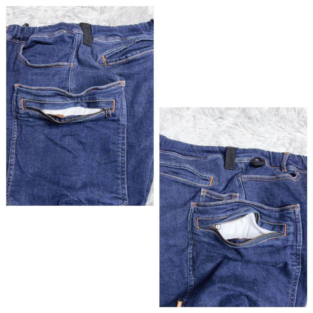 【グリップスワニー × ルートコー】 ワークパンツ デニム ストレッチ 濃紺