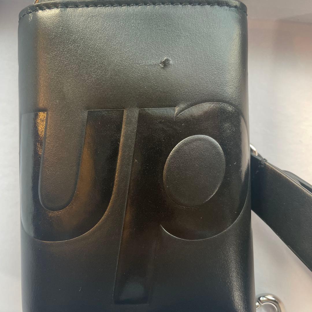 Supreme ブラック レザー ウォレットチェーン