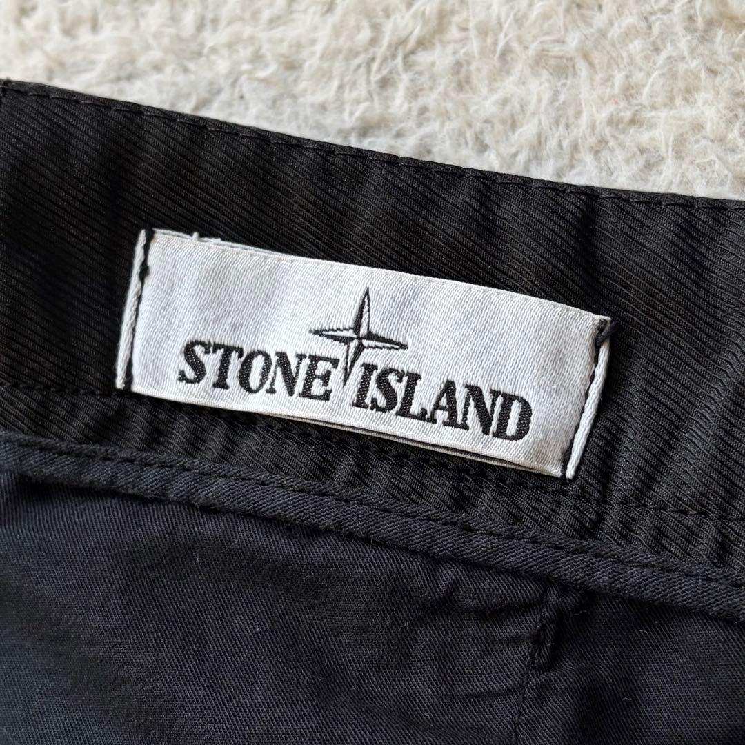 【希少品】ストーンアイランド カーゴパンツ ワッペン ウール混 ブラック W32
