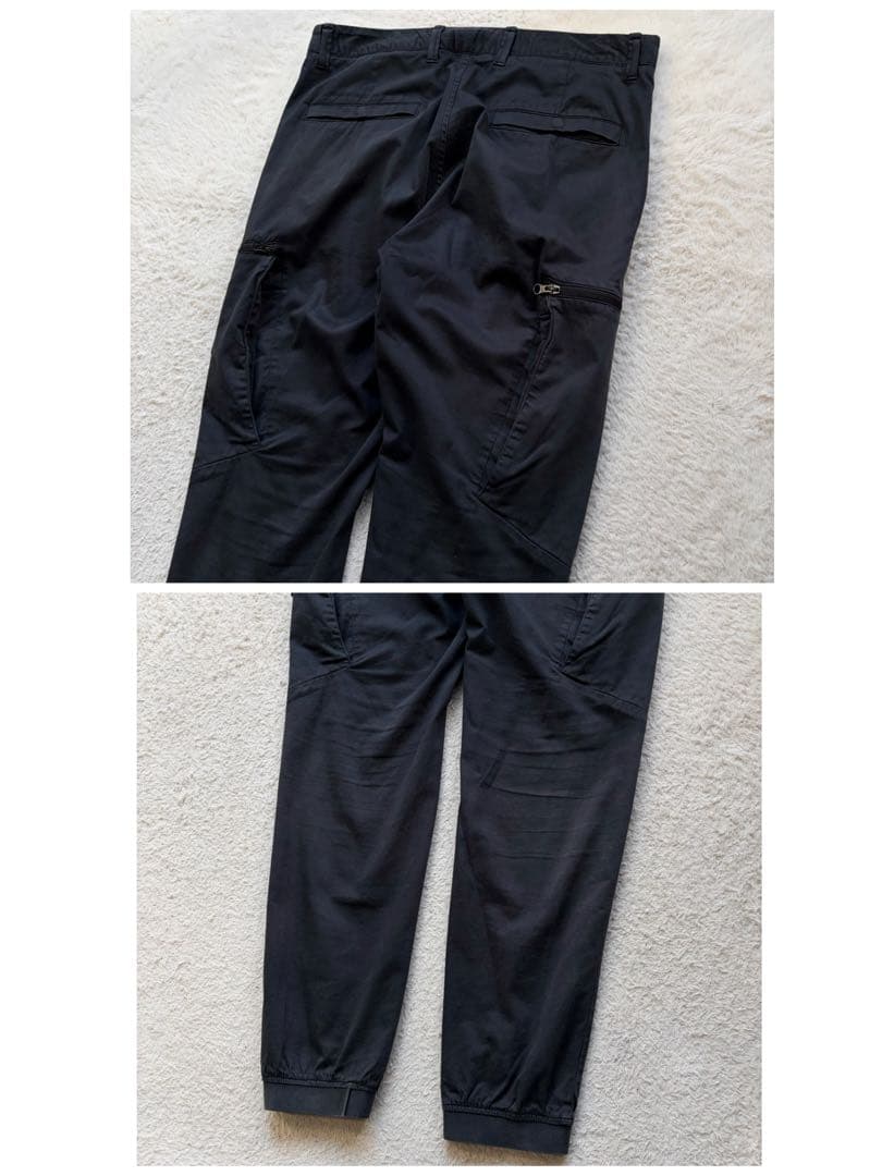 【希少品】ストーンアイランド カーゴパンツ ワッペン ウール混 ブラック W32