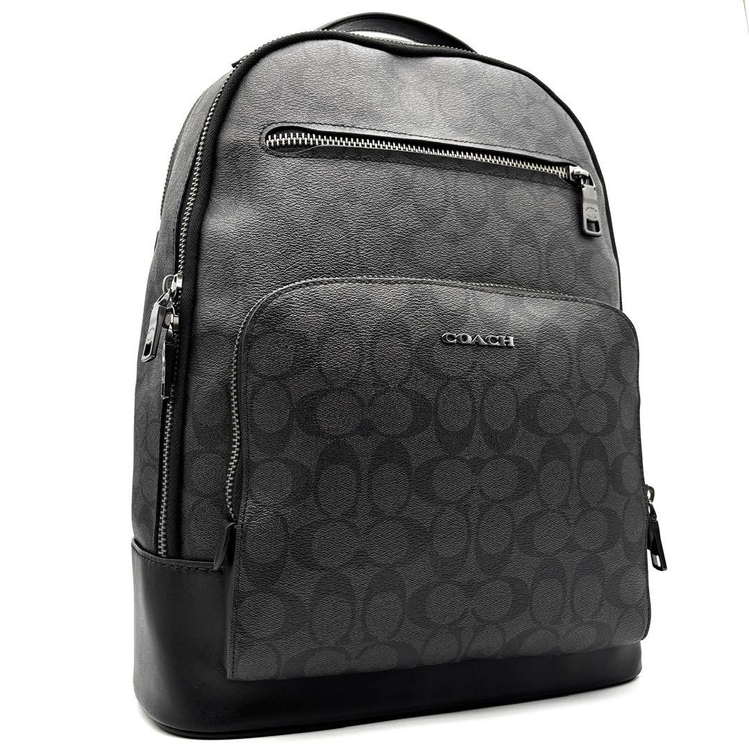 【未使用級・現行品】コーチ イーサン リュック ビジネス 黒 レザー メンス