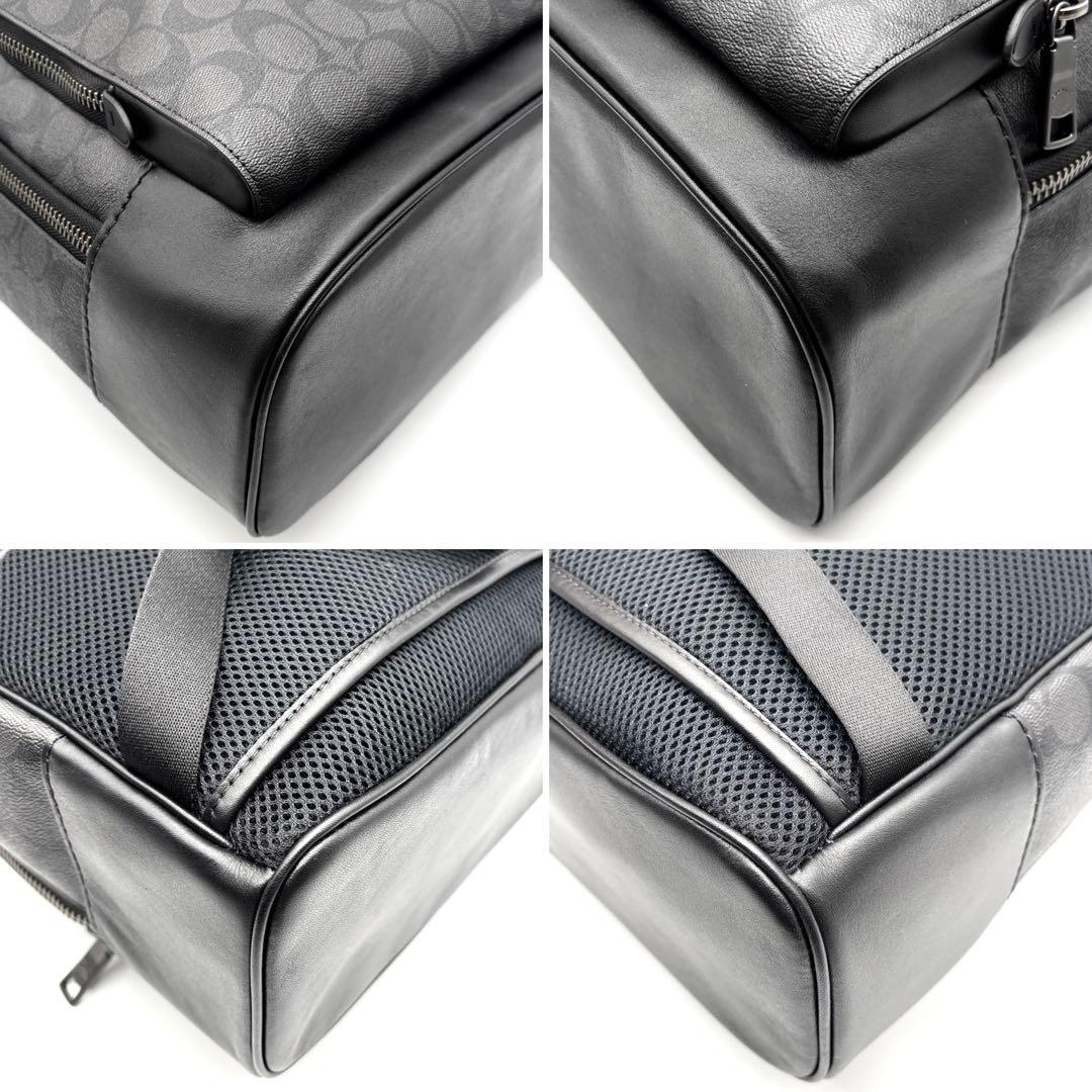 【未使用級・現行品】コーチ イーサン リュック ビジネス 黒 レザー メンス