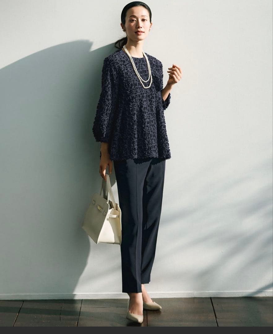 【VERYコラボ】ボタニカル カットジャカード ブラウス 23区 44