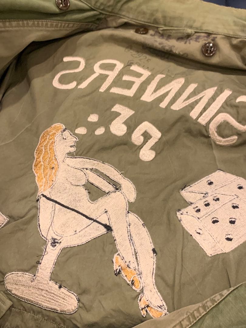 60s 70s 実在MCミリタリー ジャケット M-51 モーターサイクルクラブ