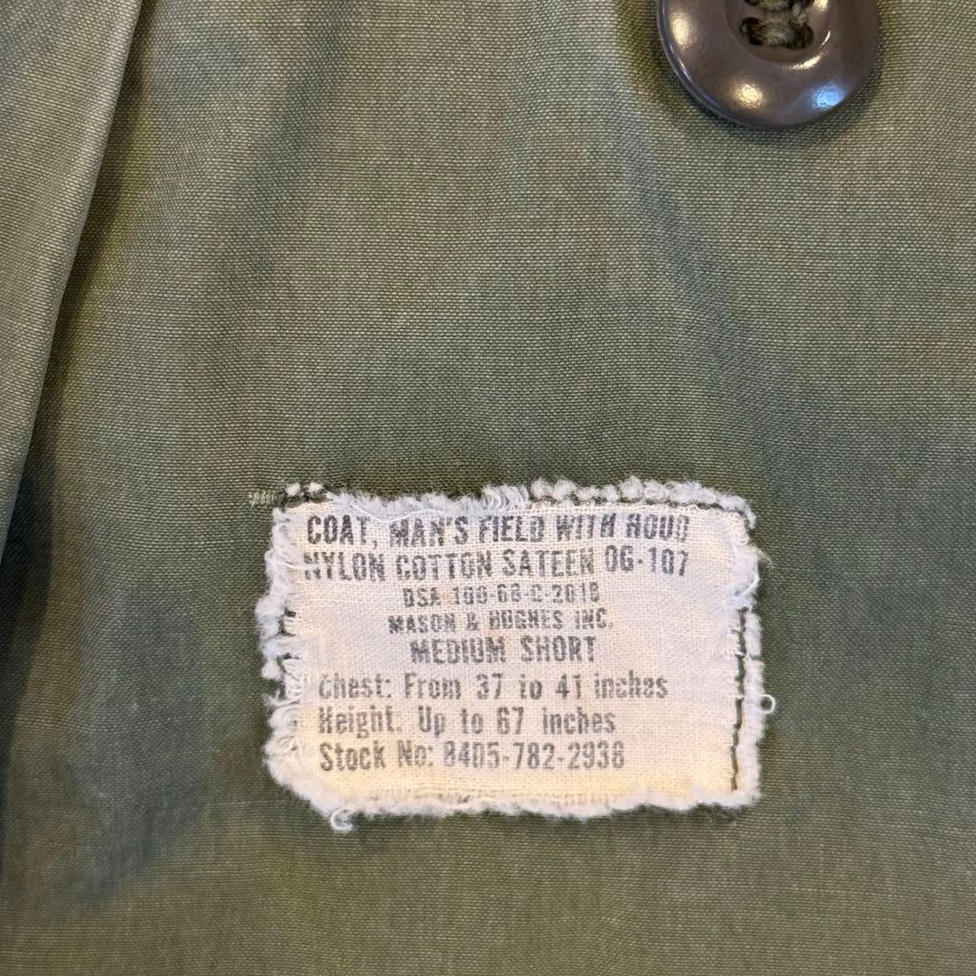 60s 古着 M-65フィールドジャケット 2nd M〜S アルミジップ