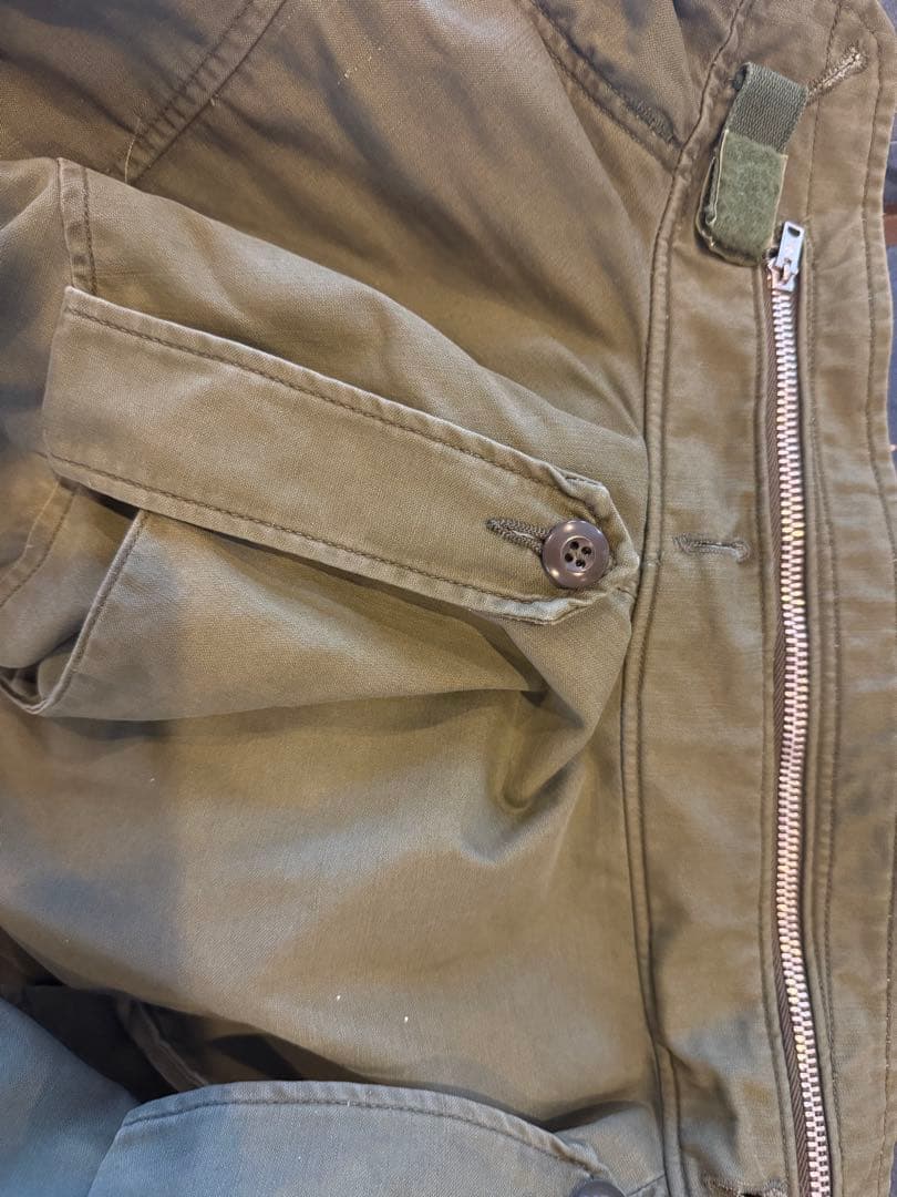 60s 古着 M-65フィールドジャケット 2nd M〜S アルミジップ