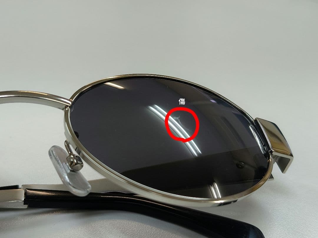 CELINE PARIS メタルフレーム グレーオーバルサングラス