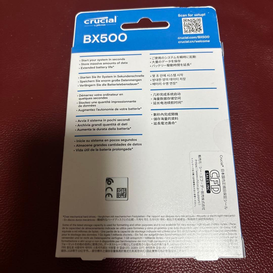 内蔵型SSD crucial SSD 1TB BX500