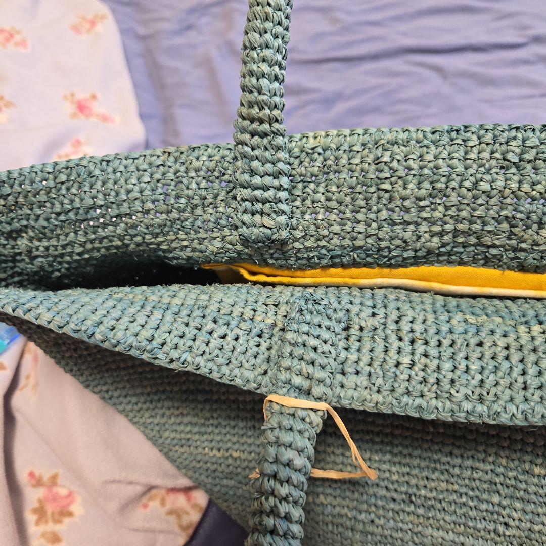 sansArcidetサンアルシデかごバッグ水色くすみブルーカゴバッグ