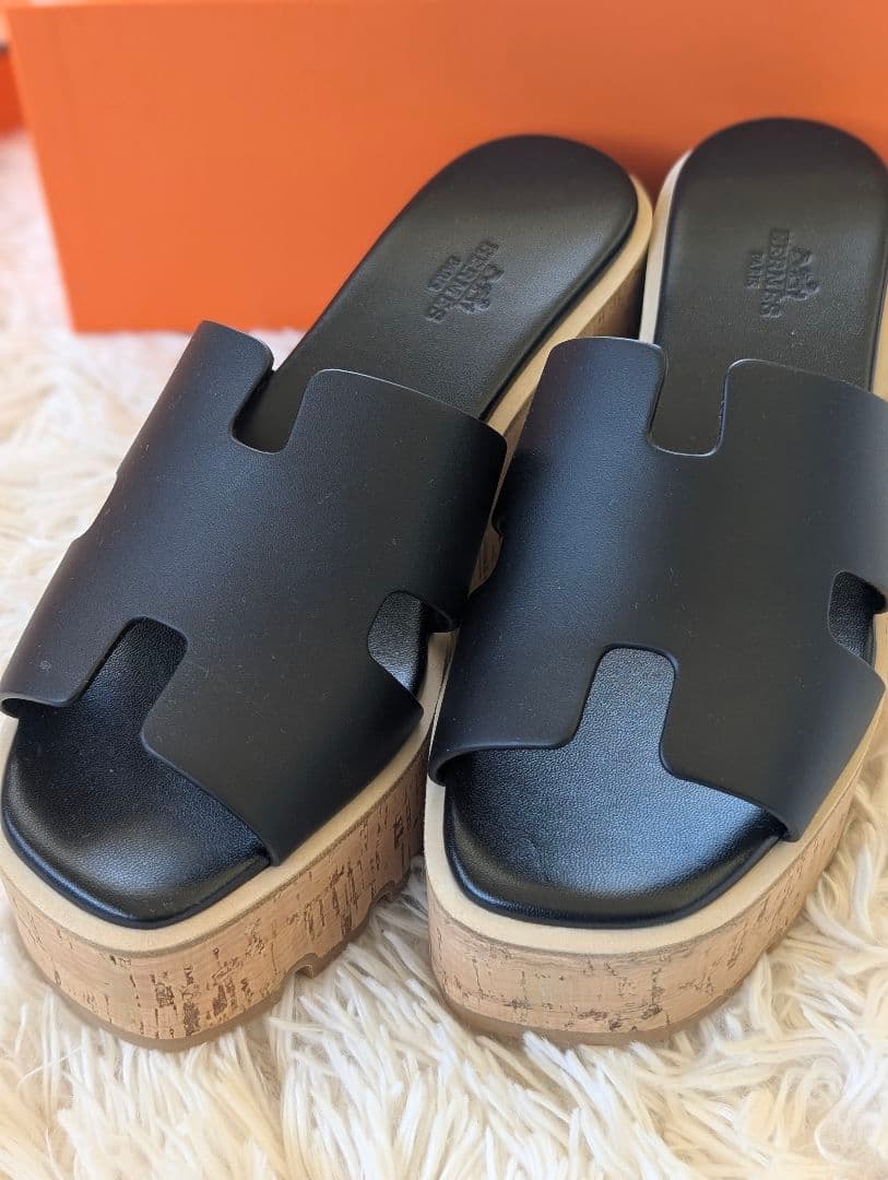 【新品未使用】HERMES　エルメス　エズ　30 黒　size 38