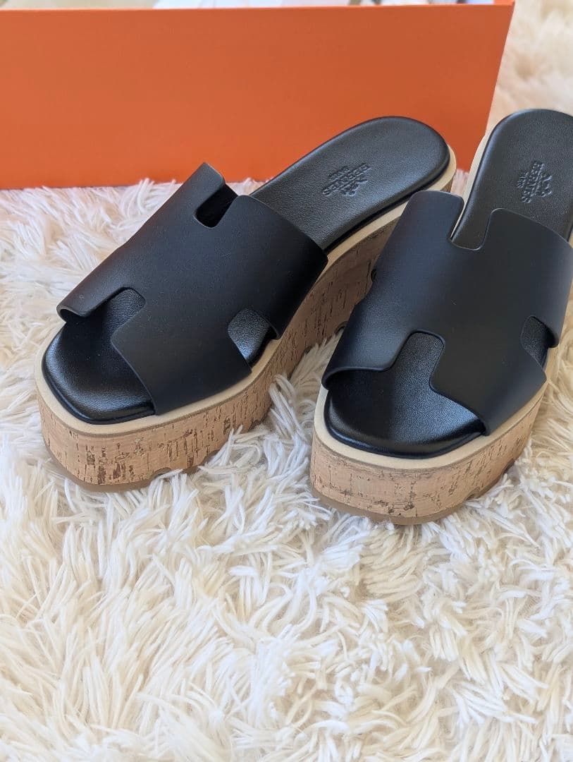 【新品未使用】HERMES　エルメス　エズ　30 黒　size 38