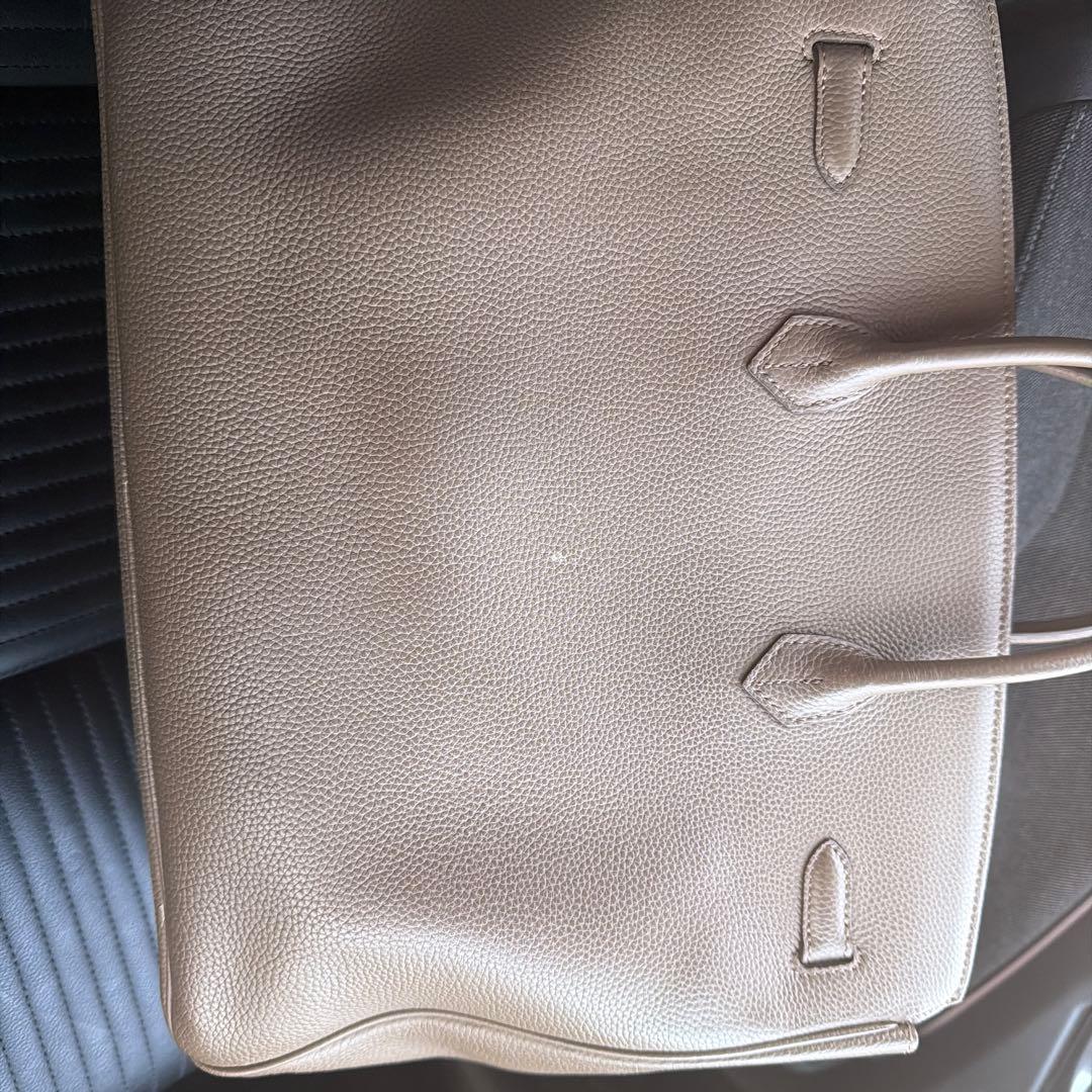 グレー レザー ハンドバッグ