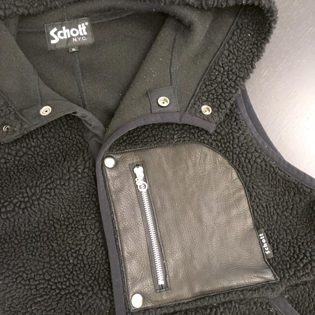 zG900【XL】Schott アウター カジュアル ポケット立体裁断 ベスト