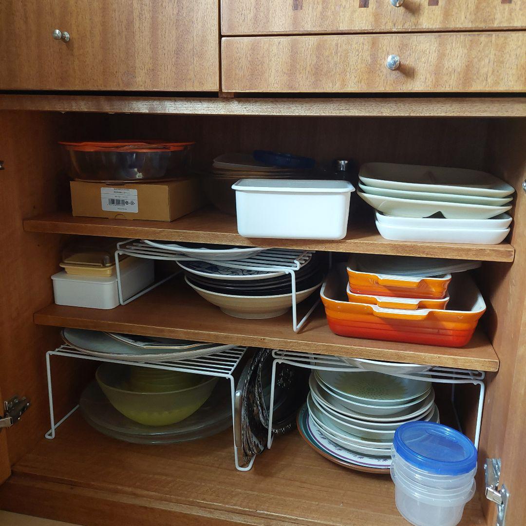 美品 幅115 高級 天然木 食器棚 トレー付き