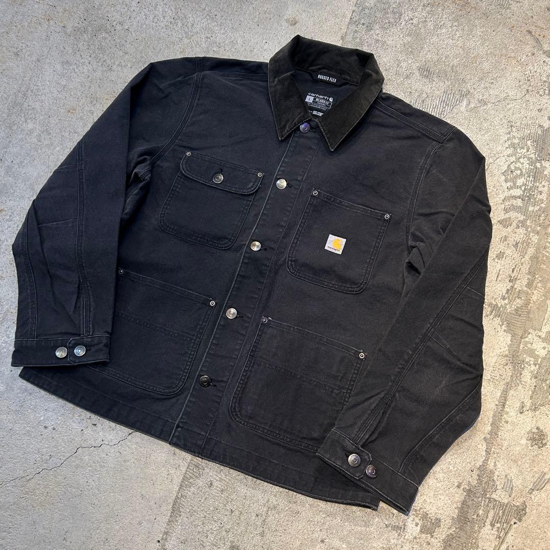 Aged加工 Carhartt カーハート チョアコート ジャケット L 黒