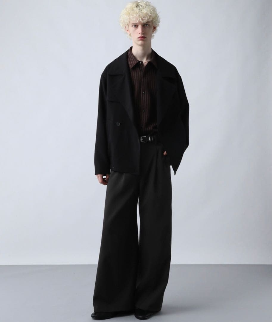 3ディメンションワイドパンツ(HARE) ブラック　Lサイズ