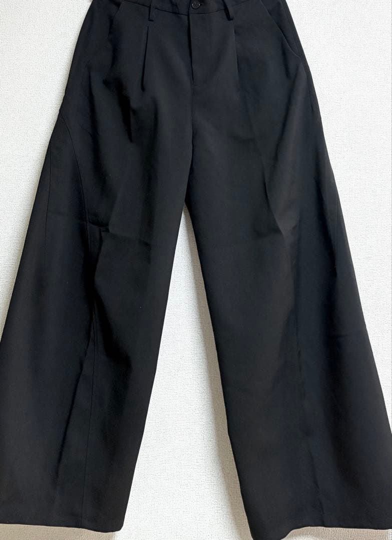 3ディメンションワイドパンツ(HARE) ブラック　Lサイズ