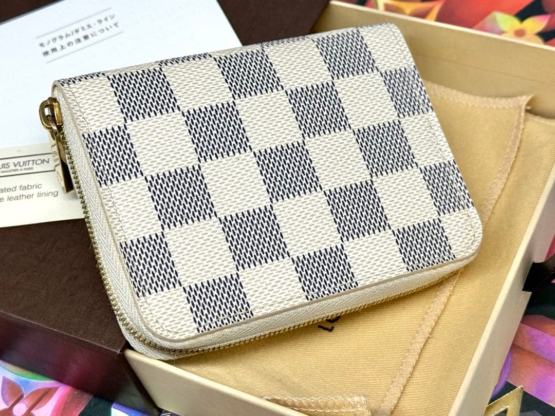 極美品！ルイヴィトン　ダミエ・アズール　ジッピーパース　小銭入れ