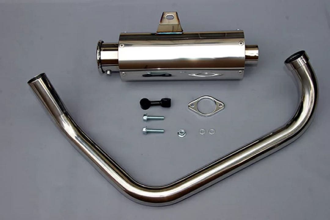 専用HMS ヤマハTW200 100φ砲弾マフラー SUS (Type3)