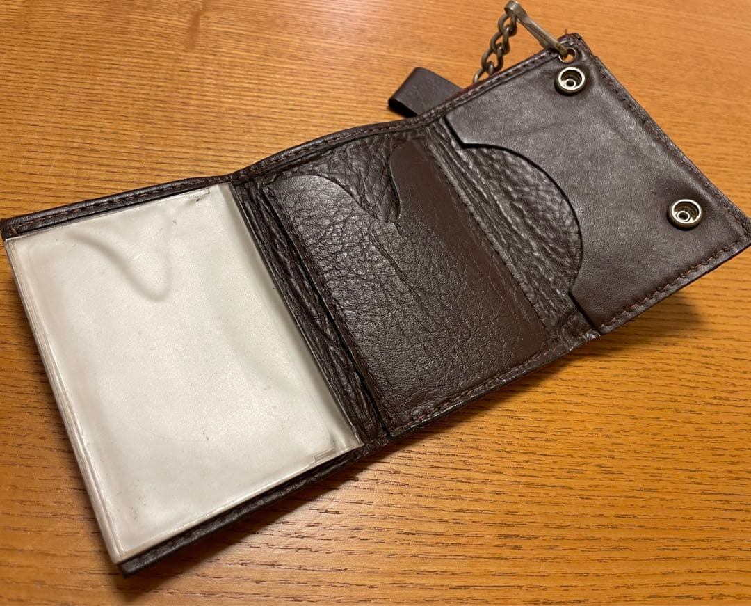 90s オールド ステューシー USA製 チェーンウォレット カードケース 本革