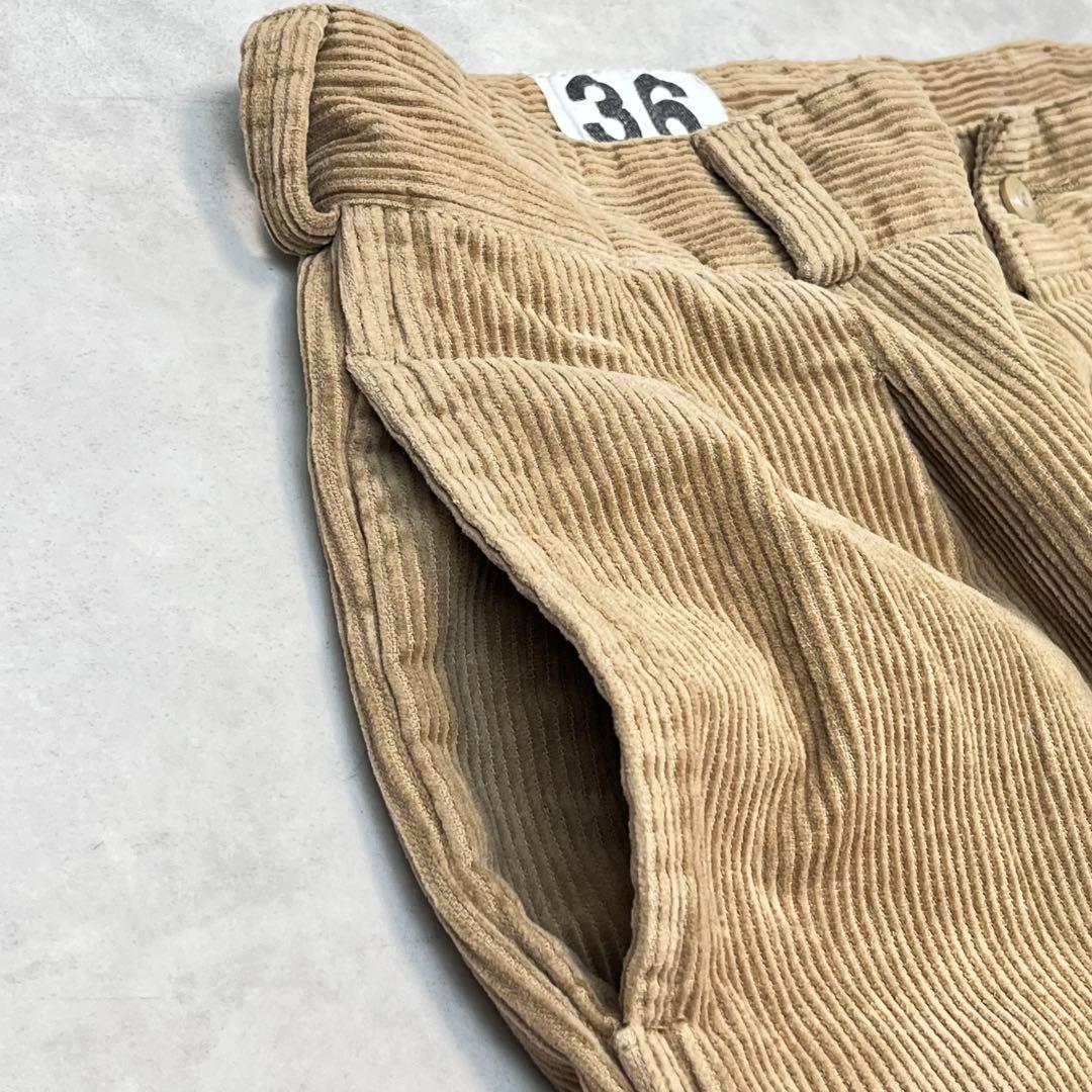 WAIPER M-52 コーデュロイ パンツ 2タック ベージュ 36