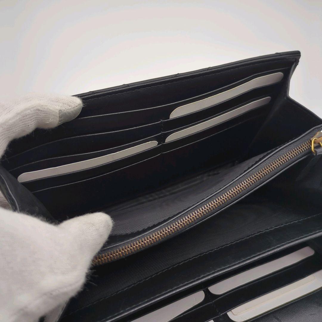 【入手困難・美品】グッチ☆チェーンウォレット GGマーモント キルティング 黒