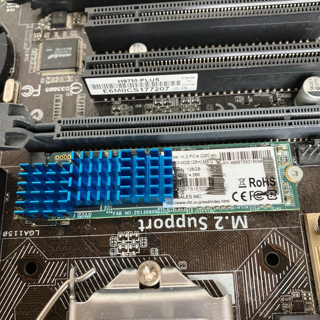 マザーボード ASUS H97M-PLUS + Intel Core i5-4690K