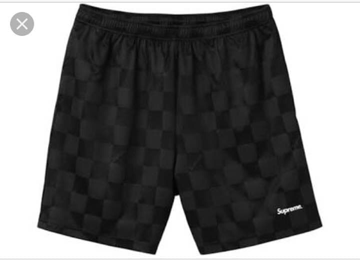 パンツ supreme checkered soccer shorts