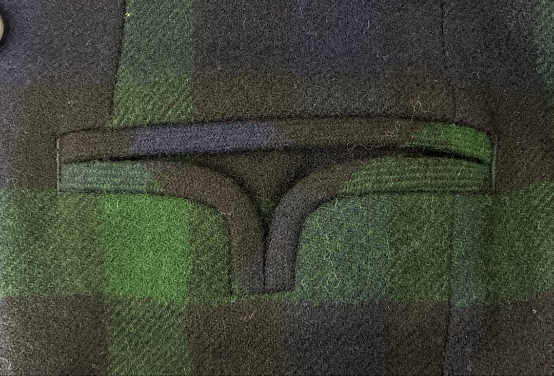 Cabanaダブルブレスト ブラックウォッチ　ウールテーラードジャケット 38