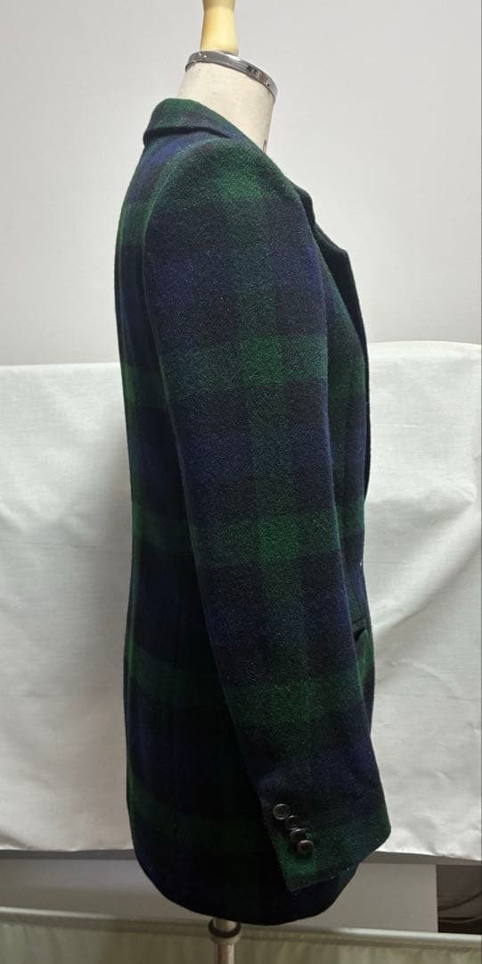 Cabanaダブルブレスト ブラックウォッチ　ウールテーラードジャケット 38