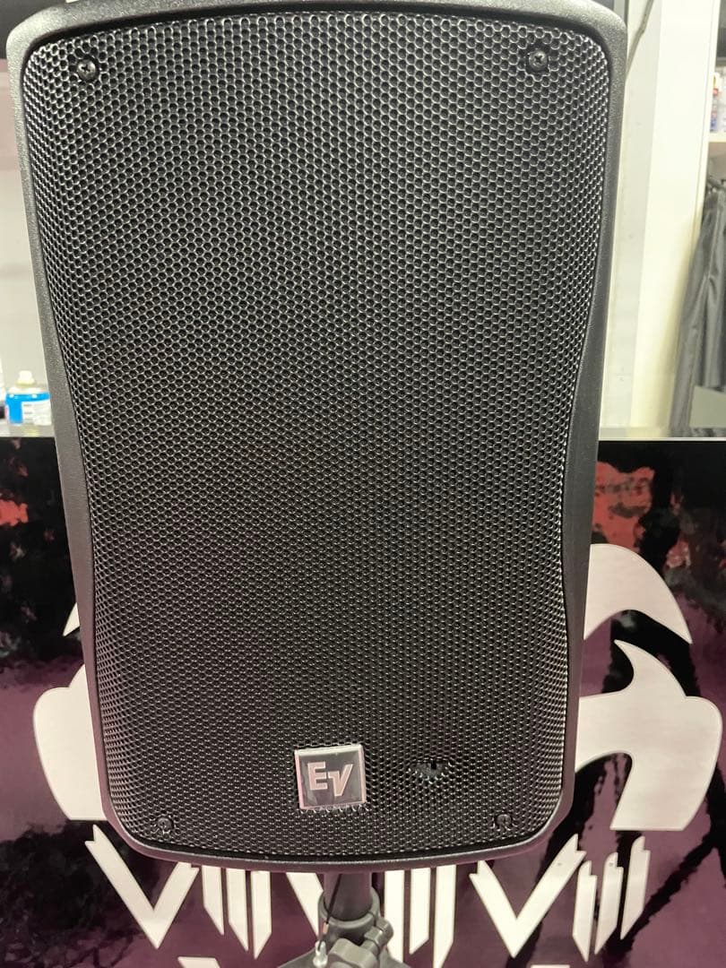 EV スピーカー スタンド付き　電源ケーブル　他ケーブル付き